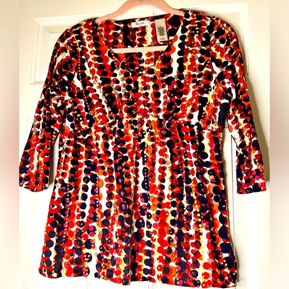 PL Blue and Orange Liz & Co Top